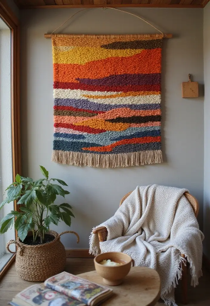 25 Cute DIY Room Decor Hacks You’ll Want to Try Now 10 25 Cute DIY Room Decor Hacks You’ll Want to Try Now - 10. Woven Textile Art