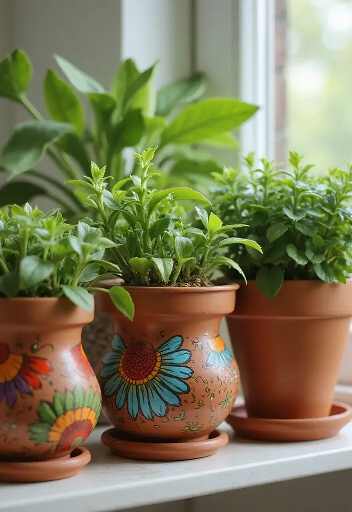 25 Cute DIY Room Decor Hacks You’ll Want to Try Now 4 25 Cute DIY Room Decor Hacks You’ll Want to Try Now - 4. Painted Terracotta Pots
