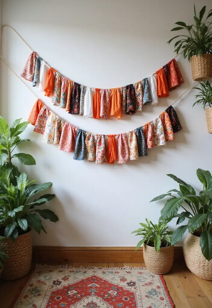 25 Cute DIY Room Decor Hacks You’ll Want to Try Now 6 25 Cute DIY Room Decor Hacks You’ll Want to Try Now - 6. Recycled Fabric Banners