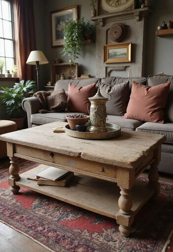 25 DIY Coffee Table Projects That Wow Guests 1 25 DIY Coffee Table Projects That Wow Guests - 1. Weathered Wood Coffee Table