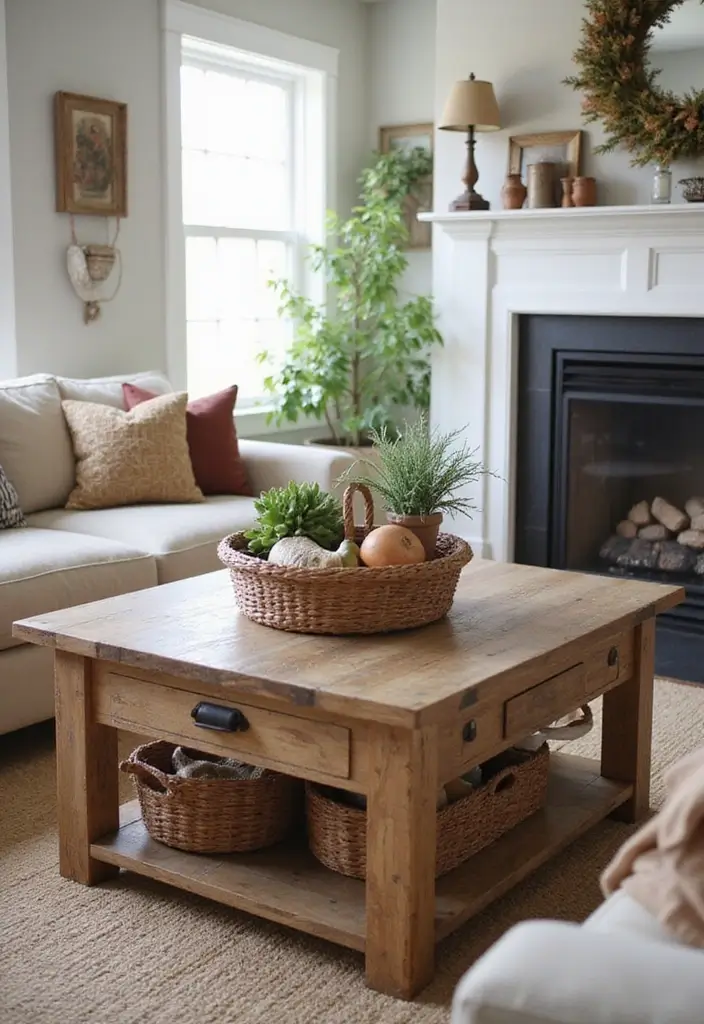 25 DIY Coffee Table Projects That Wow Guests 10 25 DIY Coffee Table Projects That Wow Guests - 10. Farmhouse Style Coffee Table with Storage