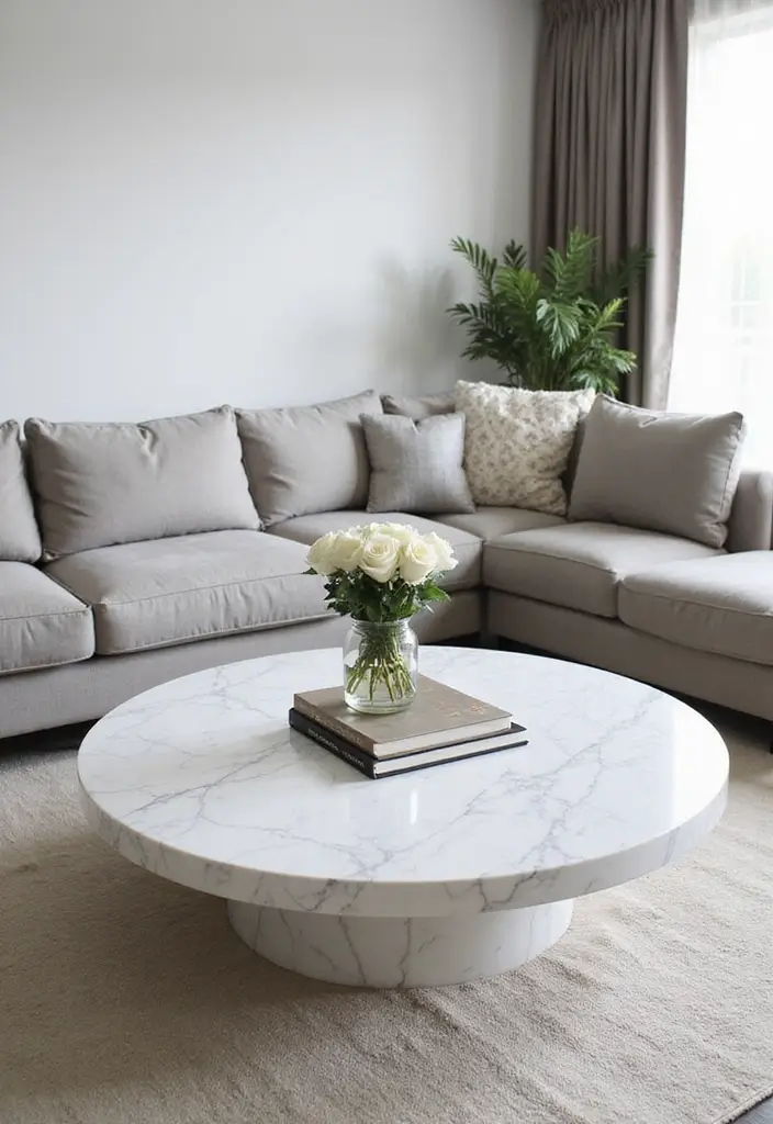 25 DIY Coffee Table Projects That Wow Guests 14 25 DIY Coffee Table Projects That Wow Guests - 14. DIY Marble Effect Coffee Table