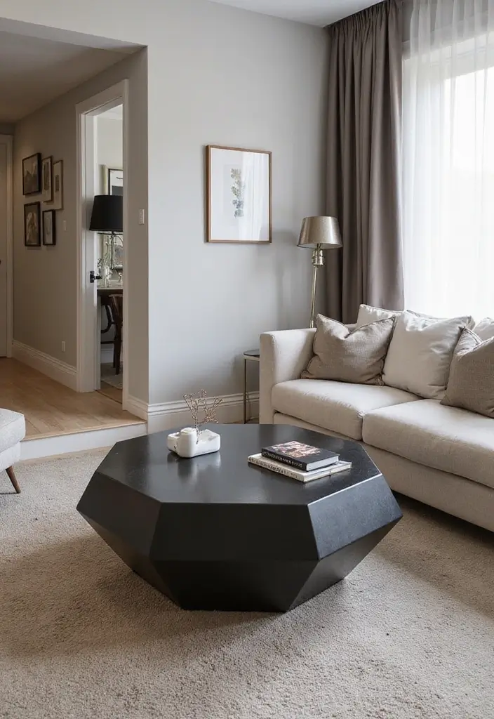 25 DIY Coffee Table Projects That Wow Guests 17 25 DIY Coffee Table Projects That Wow Guests - 17. DIY Hexagon Coffee Table