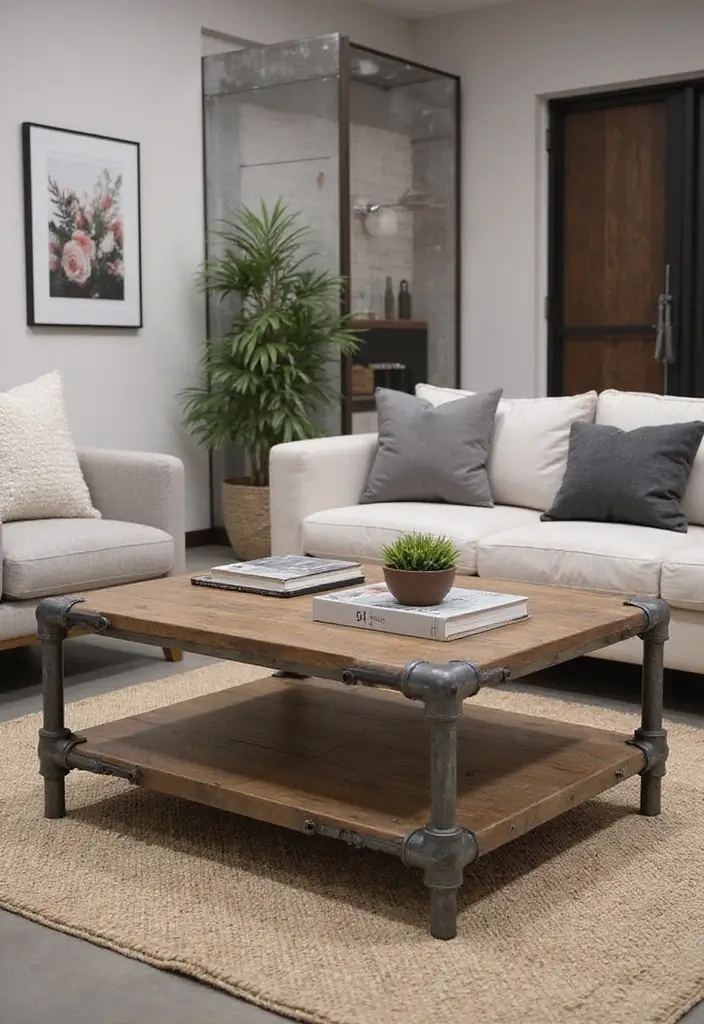 25 DIY Coffee Table Projects That Wow Guests 8 25 DIY Coffee Table Projects That Wow Guests - 8. Industrial Pipe Coffee Table