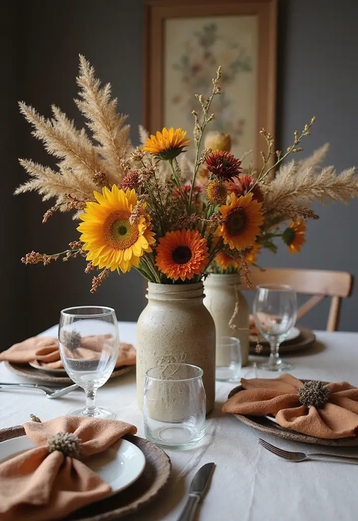25 Eco-Friendly Fall Centerpieces DIY for Warm Gatherings 20 25 Eco-Friendly Fall Centerpieces DIY for Warm Gatherings - 20. Dried Flower Arrangements