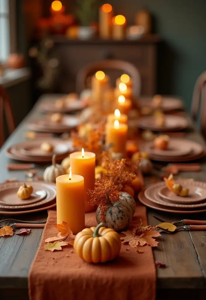 25 Eco-Friendly Fall Centerpieces DIY for Warm Gatherings 23 25 Eco-Friendly Fall Centerpieces DIY for Warm Gatherings - 23. Seasonal Table Runner