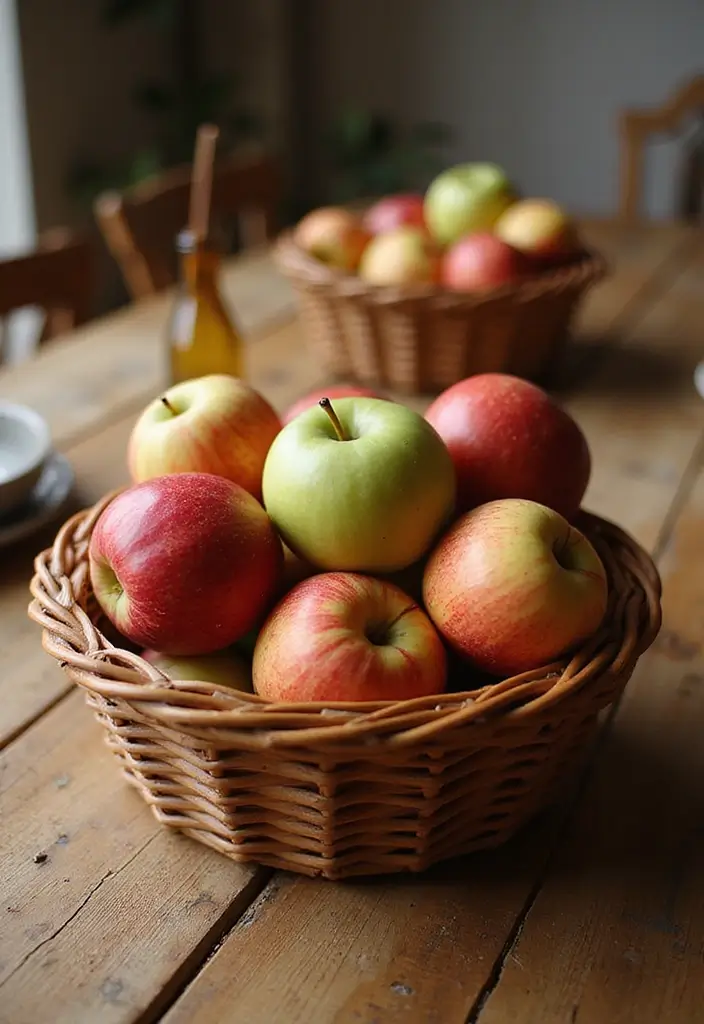 25 Eco-Friendly Fall Centerpieces DIY for Warm Gatherings 25 25 Eco-Friendly Fall Centerpieces DIY for Warm Gatherings - 25. Apple Basket Centerpiece