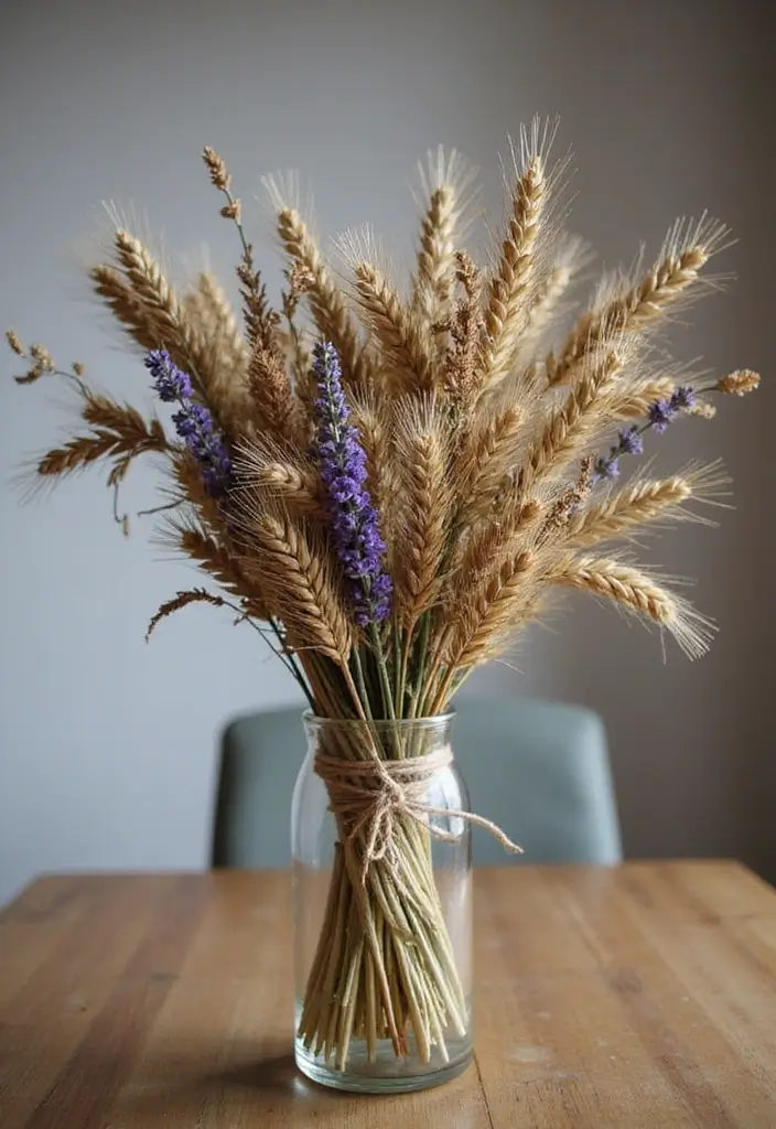 25 Eco-Friendly Fall Centerpieces DIY for Warm Gatherings 5 25 Eco-Friendly Fall Centerpieces DIY for Warm Gatherings - 5. Whimsical Wheat Bundles