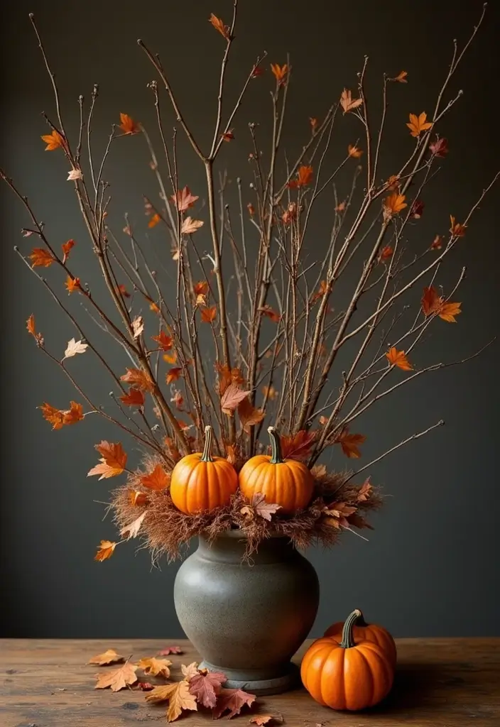 25 Eco-Friendly Fall Centerpieces DIY for Warm Gatherings 7 25 Eco-Friendly Fall Centerpieces DIY for Warm Gatherings - 7. Nature's Palette: Branches and Twigs