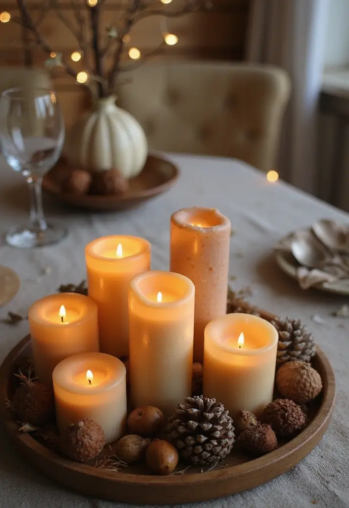 25 Eco-Friendly Fall Centerpieces DIY for Warm Gatherings 8 25 Eco-Friendly Fall Centerpieces DIY for Warm Gatherings - 8. Spice It Up With Scented Candles