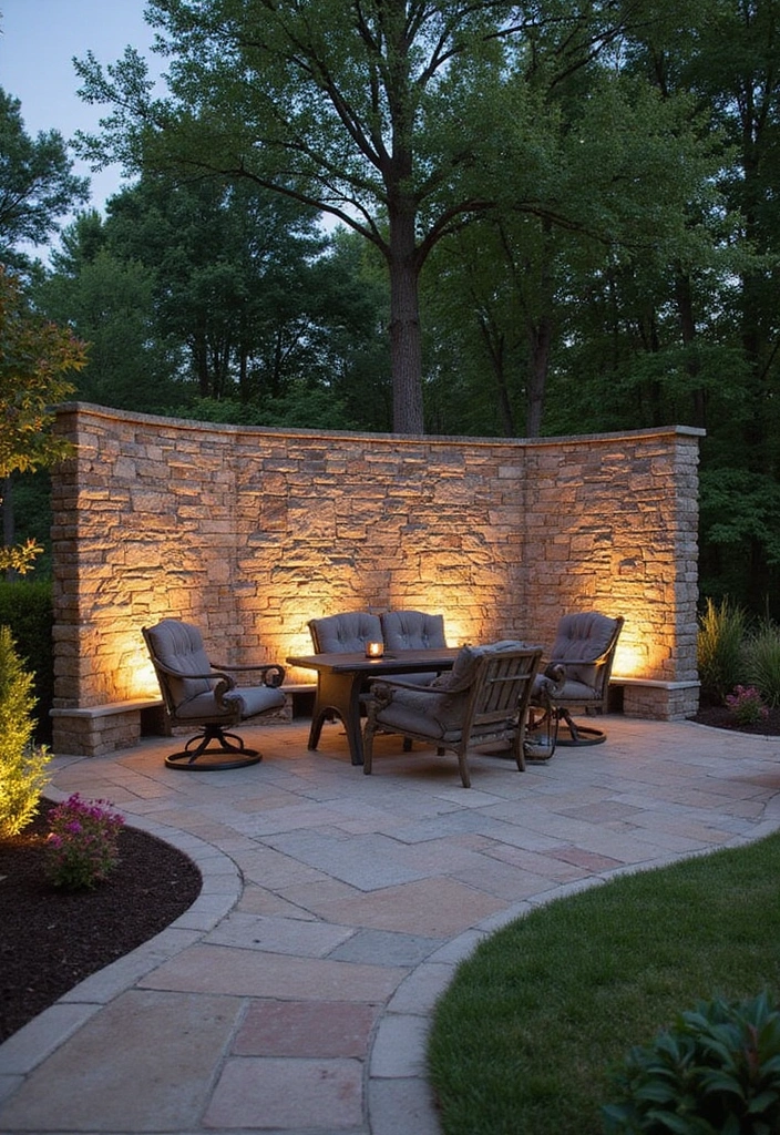 25 Privacy Screen Outdoor DIY Projects That Add Style 15 25 Privacy Screen Outdoor DIY Projects That Add Style - 15. DIY Stone Wall