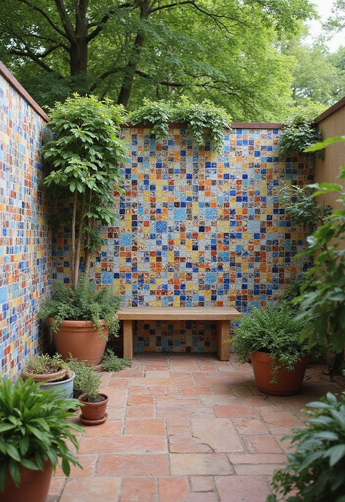 25 Privacy Screen Outdoor DIY Projects That Add Style 22 25 Privacy Screen Outdoor DIY Projects That Add Style - 22. DIY Tile Wall
