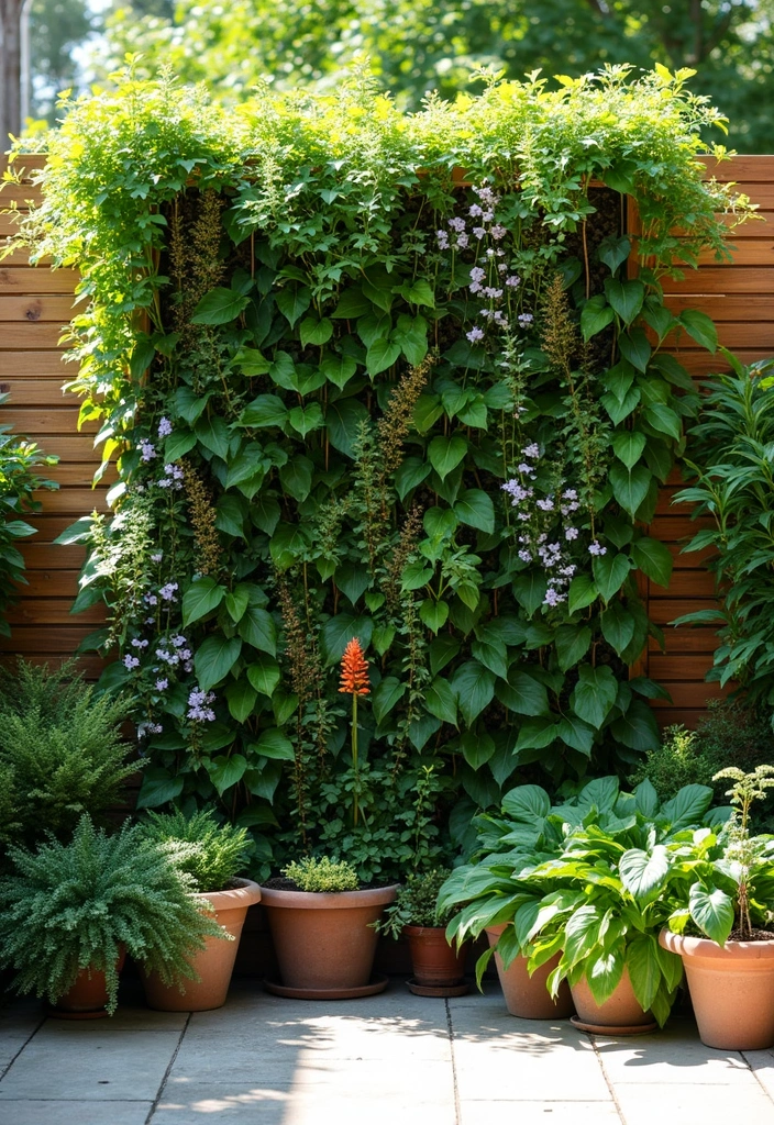 25 Privacy Screen Outdoor DIY Projects That Add Style 3 25 Privacy Screen Outdoor DIY Projects That Add Style - 3. Vertical Garden Privacy Wall