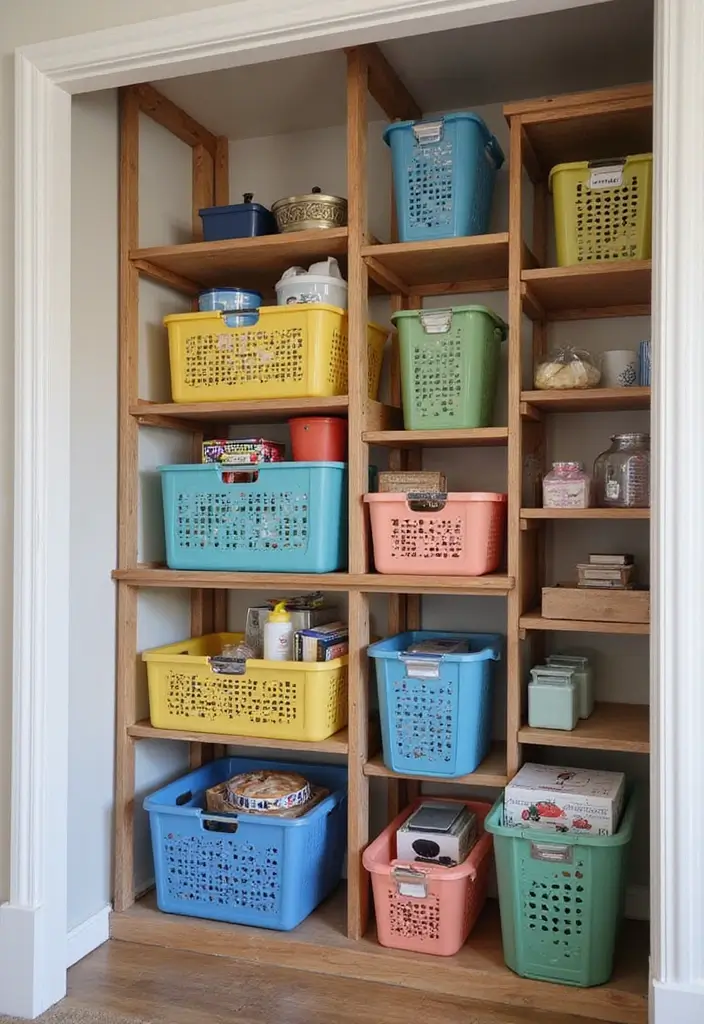 25 Small Closet Ideas DIY You’ll Wish You Knew Sooner - 18. Organize with Totes