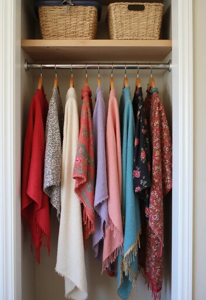 25 Small Closet Ideas DIY You’ll Wish You Knew Sooner - 20. Use Towel Racks for Scarves