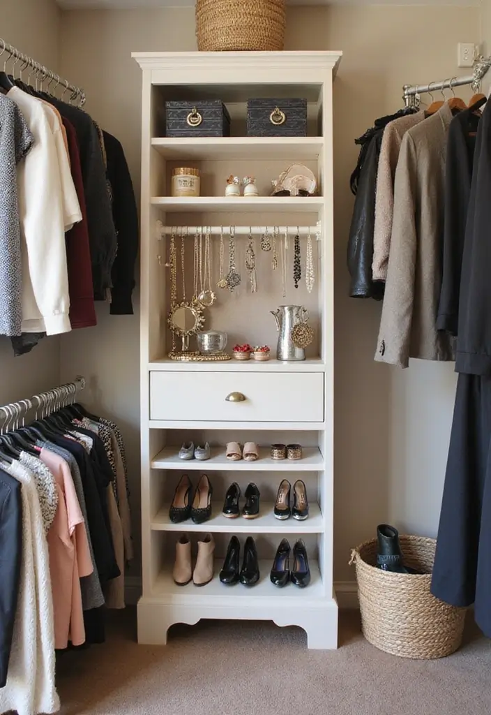25 Small Closet Ideas DIY You’ll Wish You Knew Sooner - 21. Install a Small Bar for Accessories