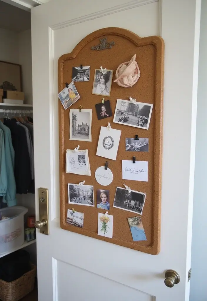 25 Small Closet Ideas DIY You’ll Wish You Knew Sooner - 23. Use a Corkboard for Inspiration