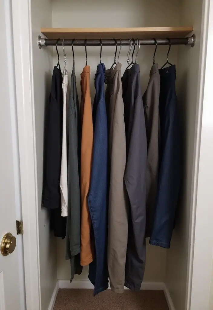 25 Small Closet Ideas DIY You’ll Wish You Knew Sooner - 24. Hang Your Pants Efficiently