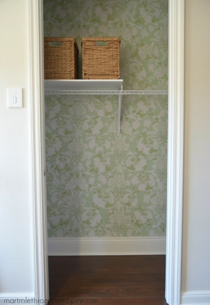 25 Small Closet Ideas DIY You’ll Wish You Knew Sooner - 25. Personalize with Wallpaper or Paint