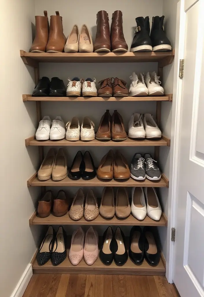 25 Small Closet Ideas DIY You’ll Wish You Knew Sooner - 5. Incorporate a Shoe Rack
