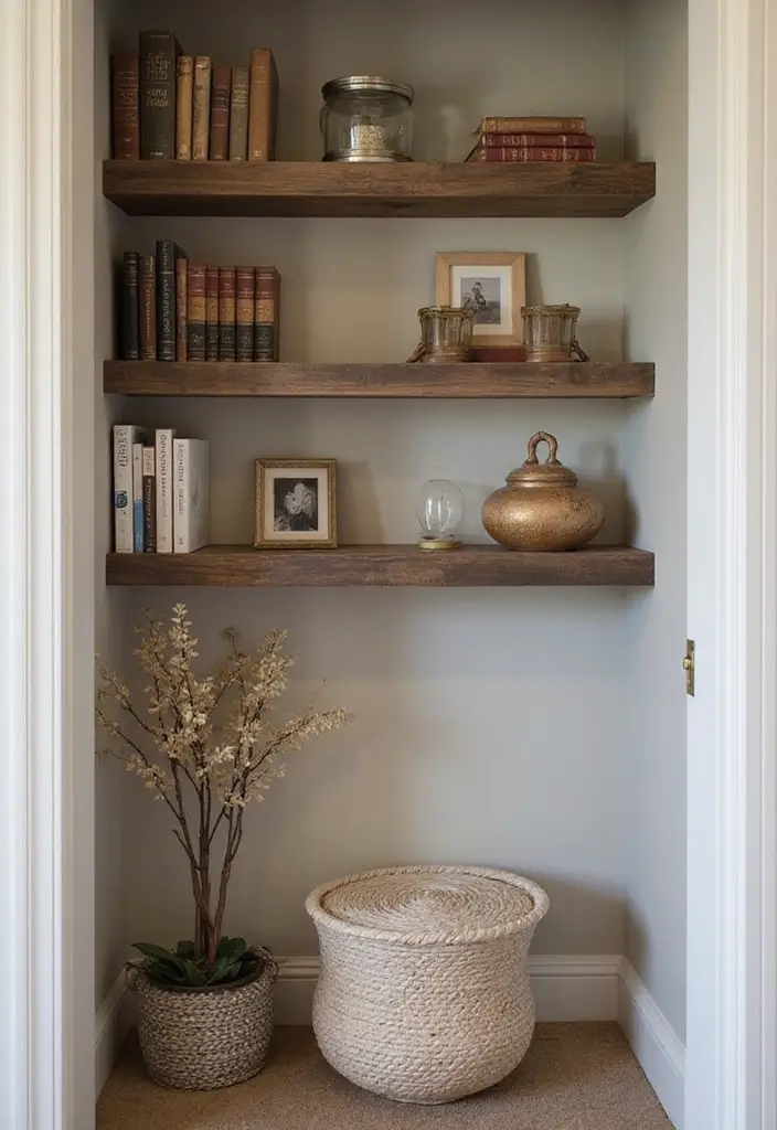 25 Small Closet Ideas DIY You’ll Wish You Knew Sooner - 9. Create a Personal Mini Library