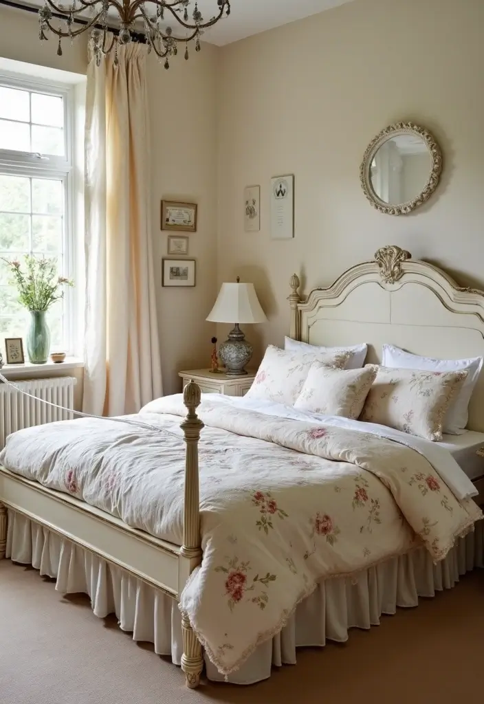 26 DIY Beds That Are Both Affordable and Stylish - 16. Shabby Chic Bed Frame