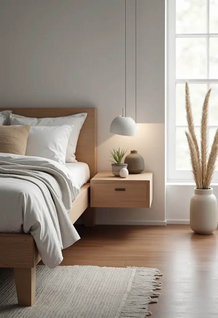 26 DIY Beds That Are Both Affordable and Stylish - 20. Floating Nightstand Bed