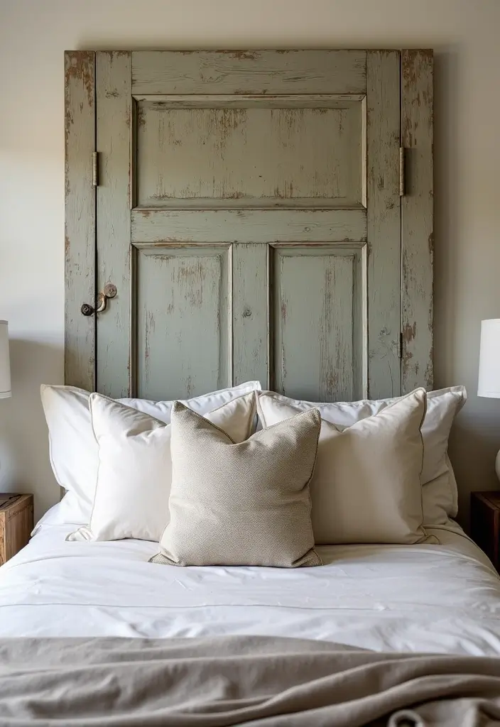 26 DIY Decor Ideas That Look Professional 17 26 DIY Decor Ideas That Look Professional - 17. Upcycled Door Headboard