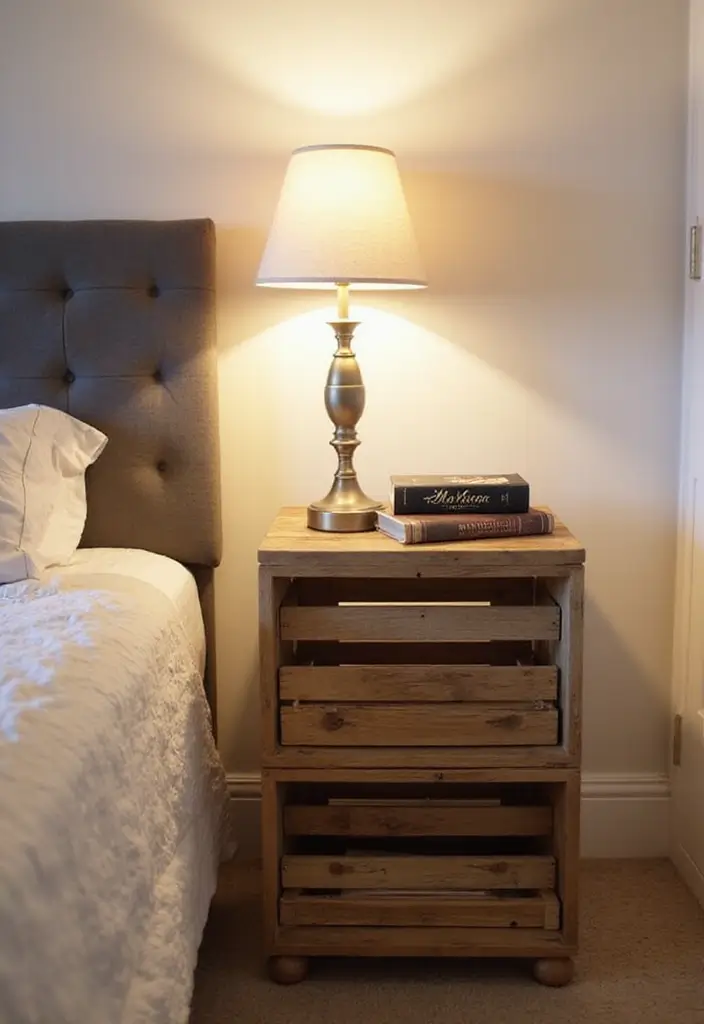 26 DIY Decor Ideas That Look Professional 21 26 DIY Decor Ideas That Look Professional - 21. DIY Bedside Table from Crates