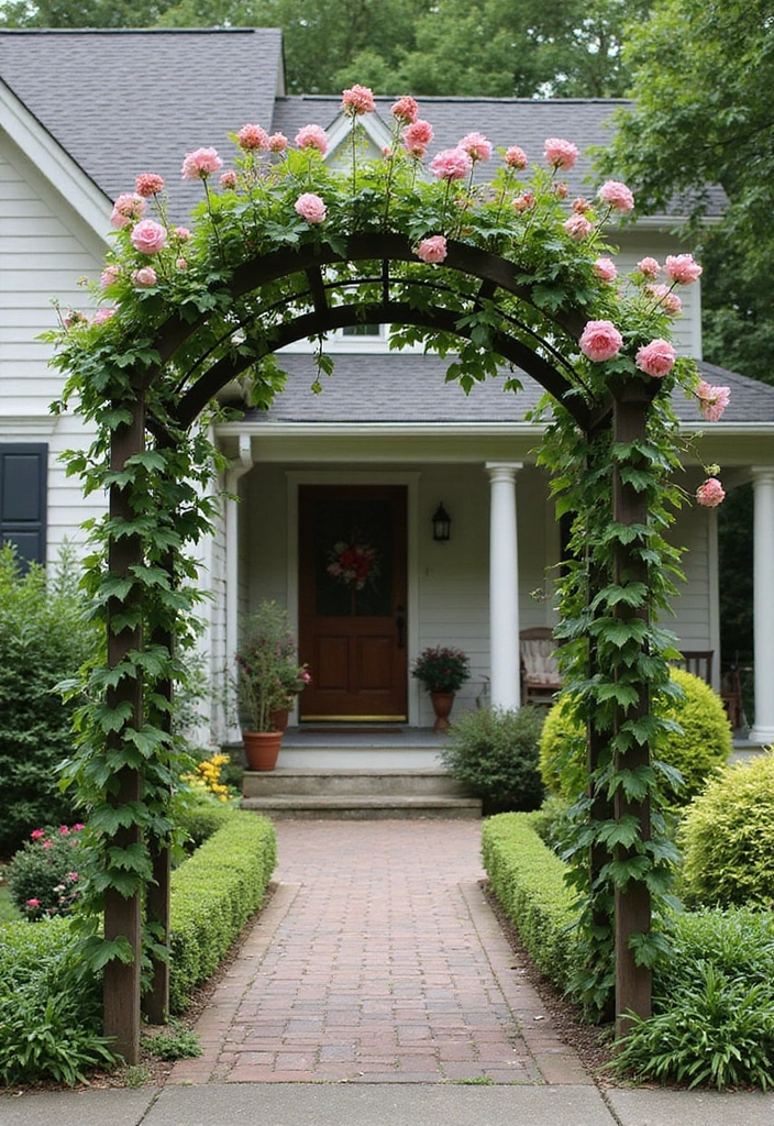 26 DIY Front Porch Ideas That Make a Big Statement - 12. Chic Garden Trellis