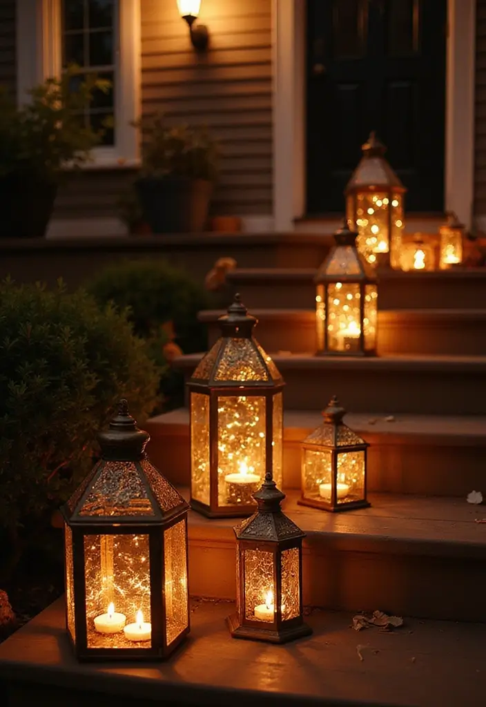 26 DIY Front Porch Ideas That Make a Big Statement - 15. DIY Lanterns