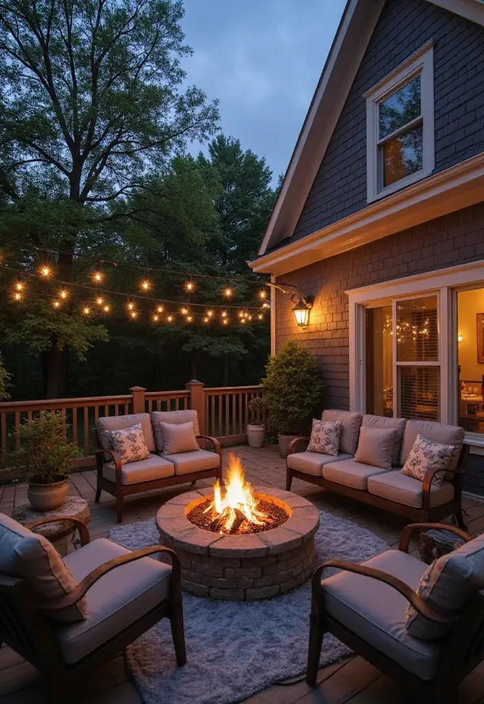 26 DIY Front Porch Ideas That Make a Big Statement - 17. DIY Fire Pit Area