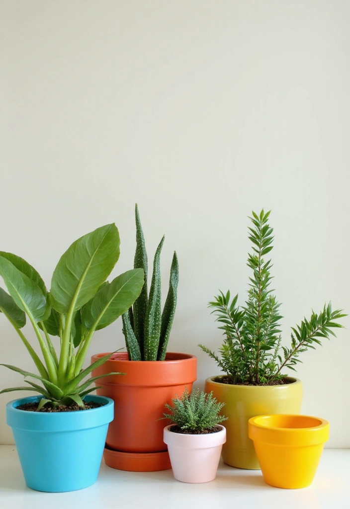 26 Easy Room Decorations DIY That Look Expensive 10 26 Easy Room Decorations DIY That Look Expensive - 10. Painted Plant Pots