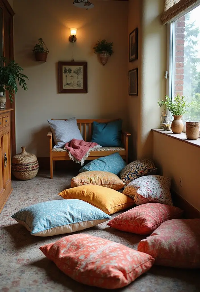 26 Easy Room Decorations DIY That Look Expensive 11 26 Easy Room Decorations DIY That Look Expensive - 11. Floor Cushions for Comfort