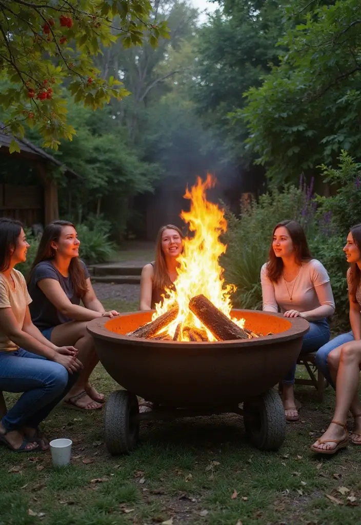 26 Outdoor Firepits DIY Projects That Transform Evenings 12 26 Outdoor Firepits DIY Projects That Transform Evenings - 12. Firepit on Wheels