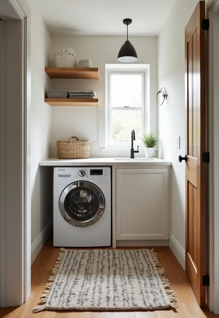 26 Small Laundry Room Ideas DIY That Truly Work 15 26 Small Laundry Room Ideas DIY That Truly Work - 15. Add a Small Rug