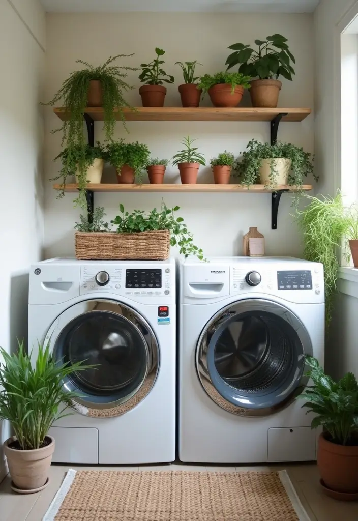 26 Small Laundry Room Ideas DIY That Truly Work 17 26 Small Laundry Room Ideas DIY That Truly Work - 17. Create a Mini Gardening Station