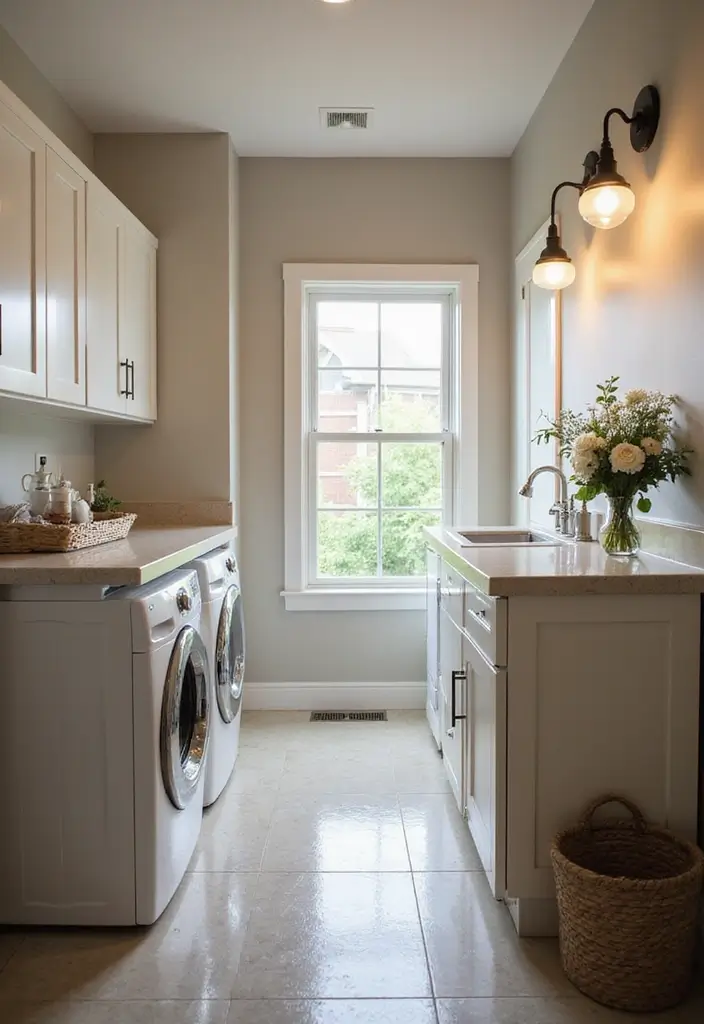26 Small Laundry Room Ideas DIY That Truly Work 19 26 Small Laundry Room Ideas DIY That Truly Work - 19. Think About Lighting