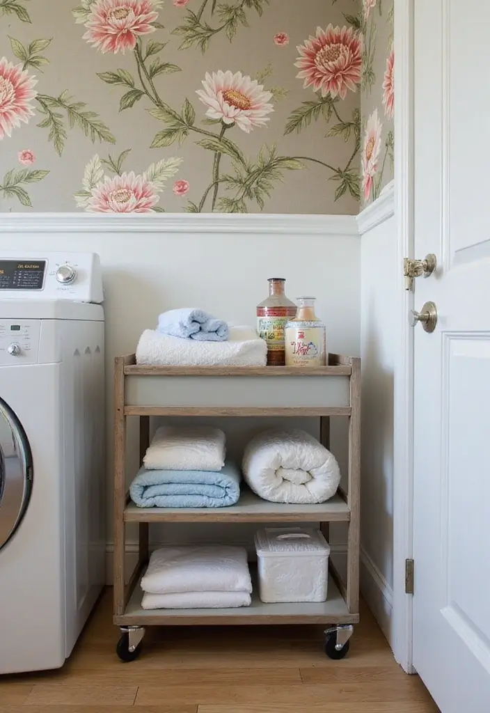 26 Small Laundry Room Ideas DIY That Truly Work 2 26 Small Laundry Room Ideas DIY That Truly Work - 2. Use a Rolling Cart