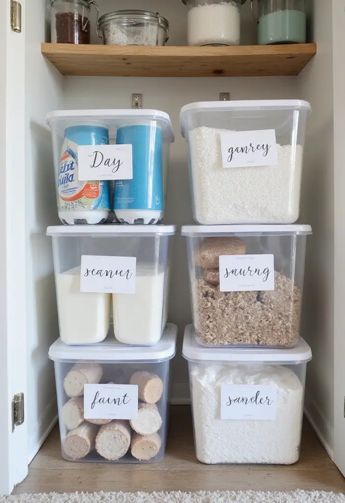 26 Small Laundry Room Ideas DIY That Truly Work 6 26 Small Laundry Room Ideas DIY That Truly Work - 6. Use Clear Containers