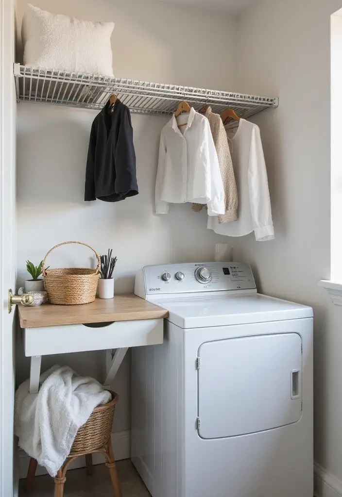 26 Small Laundry Room Ideas DIY That Truly Work 7 26 Small Laundry Room Ideas DIY That Truly Work - 7. Hang a Drying Rack