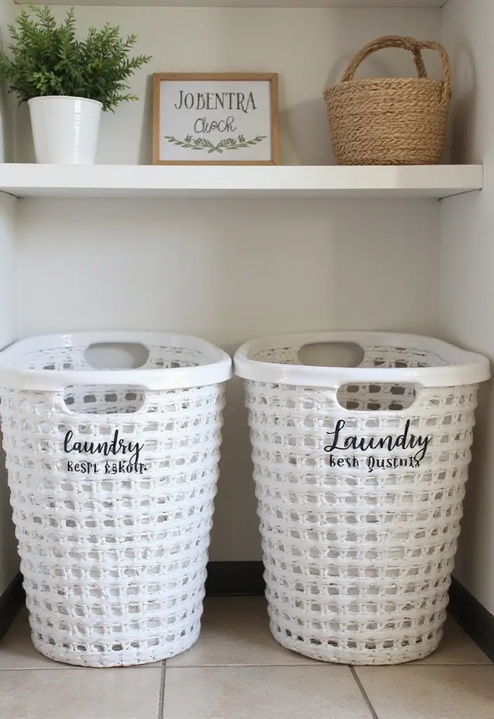 26 Small Laundry Room Ideas DIY That Truly Work 8 26 Small Laundry Room Ideas DIY That Truly Work - 8. Use Basket Labels