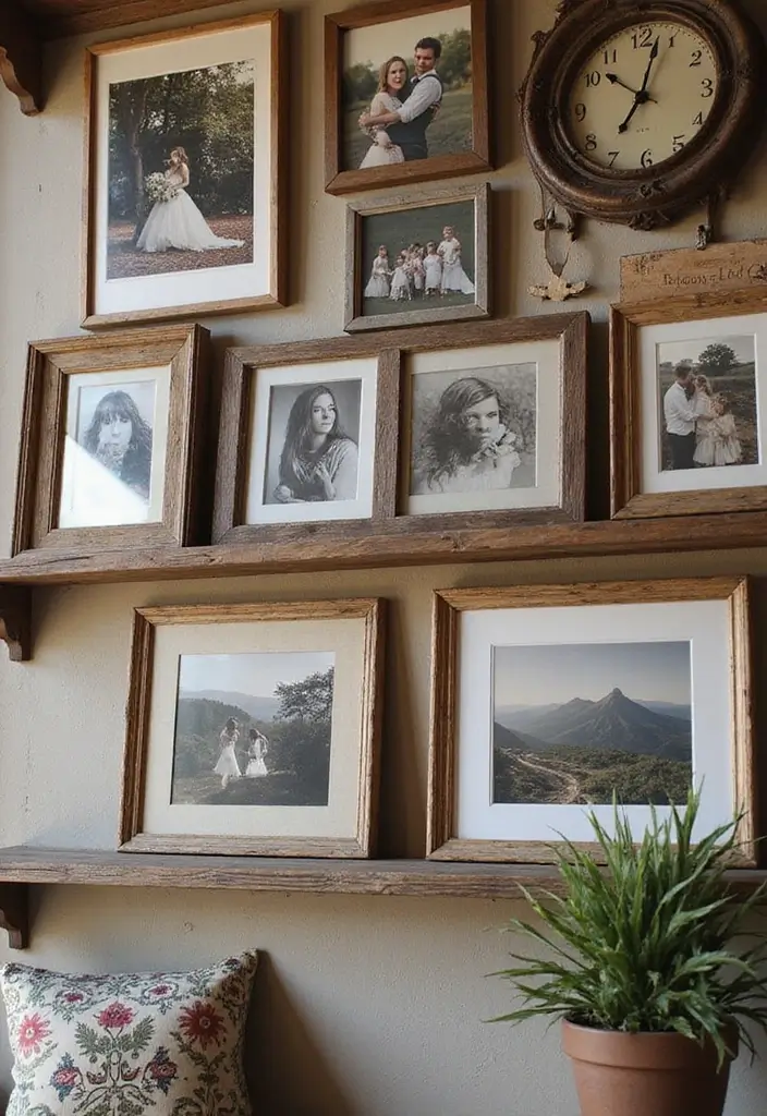 27 Chic DIY Boho Decor Ideas That Feel Effortless 18 27 Chic DIY Boho Decor Ideas That Feel Effortless - 18. Rustic Picture Frames