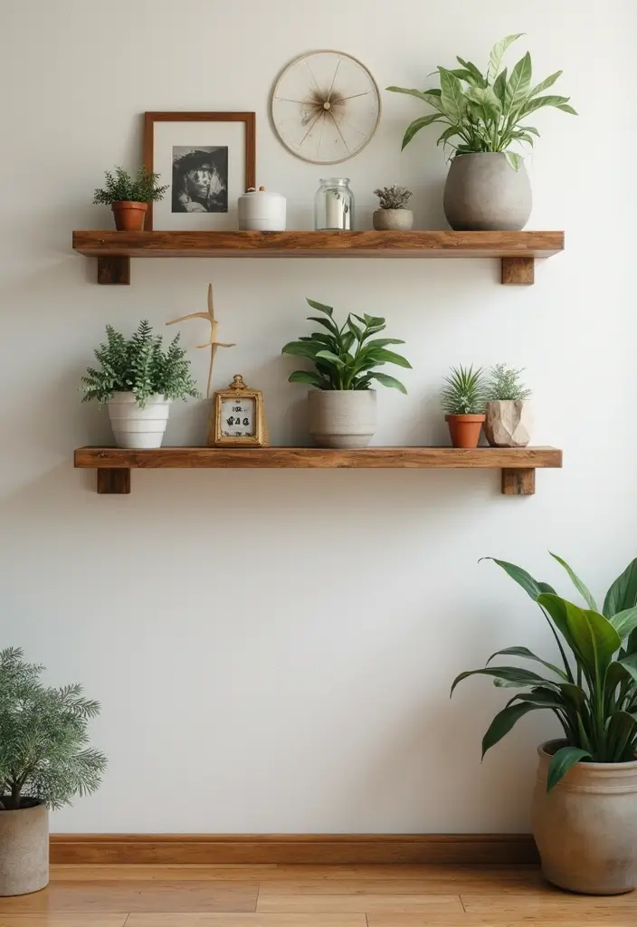 27 DIY Accent Wall Ideas That Change the Entire Room 15 27 DIY Accent Wall Ideas That Change the Entire Room - 15. Pallet Wood Shelves and Wall Decor