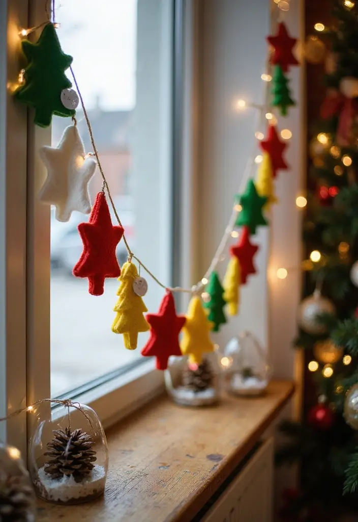 27 DIY Christmas Wall Art Projects That Spark Joy - 10. Felt Christmas Garlands