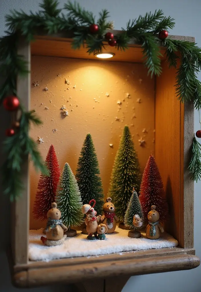 27 DIY Christmas Wall Art Projects That Spark Joy - 14. Holiday Themed Shadow Boxes