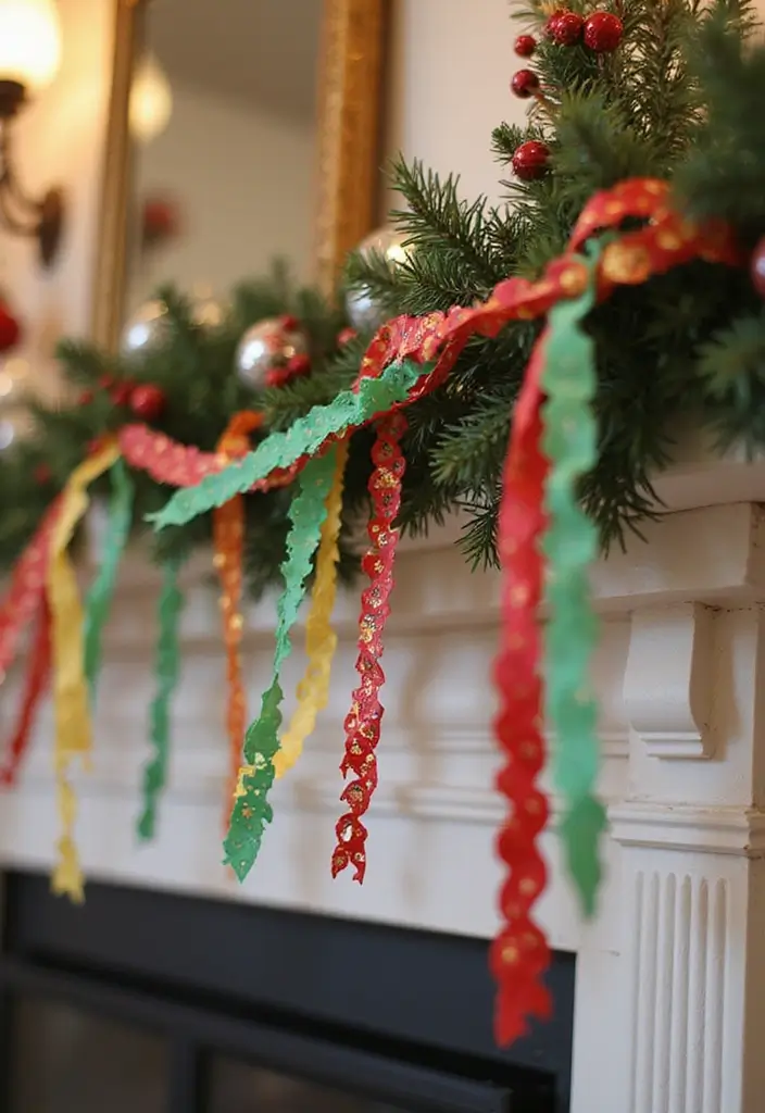 27 DIY Christmas Wall Art Projects That Spark Joy - 16. Eco-Friendly Garland with Paper Straws