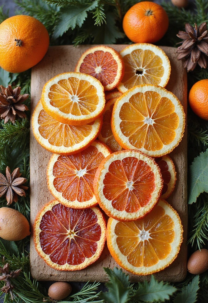 27 DIY Christmas Wall Art Projects That Spark Joy - 19. Dried Citrus Slice Wall Art