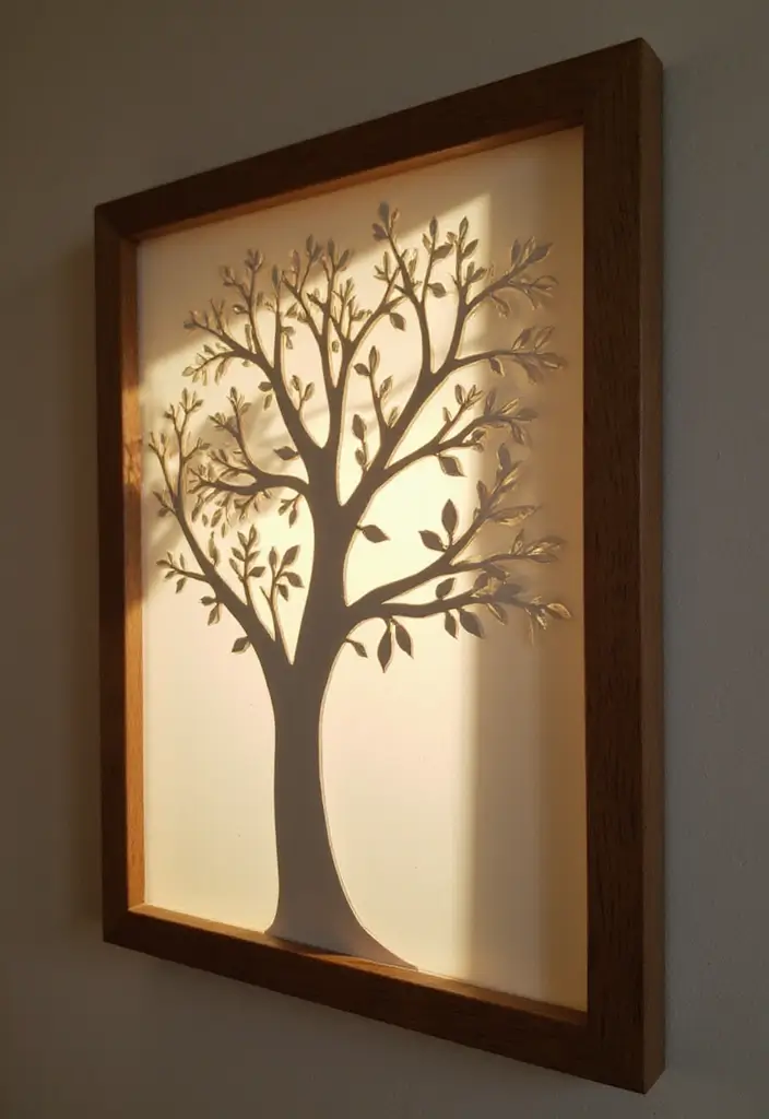 27 DIY Christmas Wall Art Projects That Spark Joy - 22. DIY Holiday Shadow Play