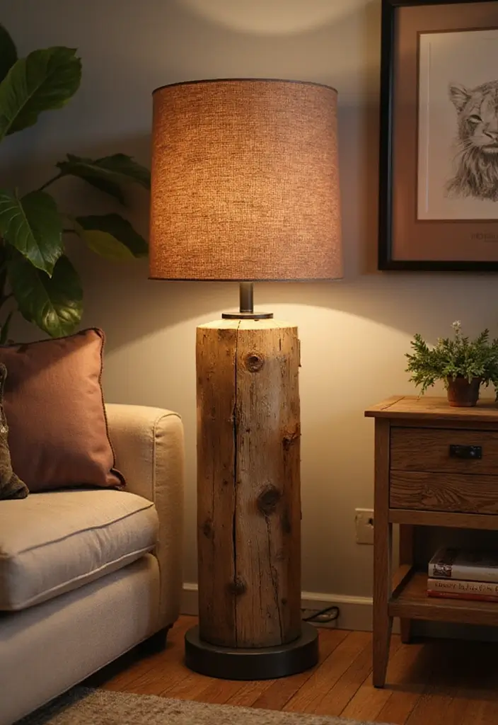 27 DIY Lamp Ideas That Brighten Any Room - 24. Upcycled Wood Pallet Lamp